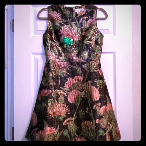 NWT Navy Flirty Floral Dress - Picture 1 of 4
